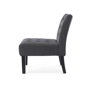 English Elm Accent Slipper Chairs Set of Two Button Tufted Plush Upholstered Living Room Pair 70752.00