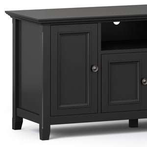 English Elm Amherst 72-Inch Solid Wood Tv Media Stand In Black - Timeless Design With Ample Storage & Style B136P158355