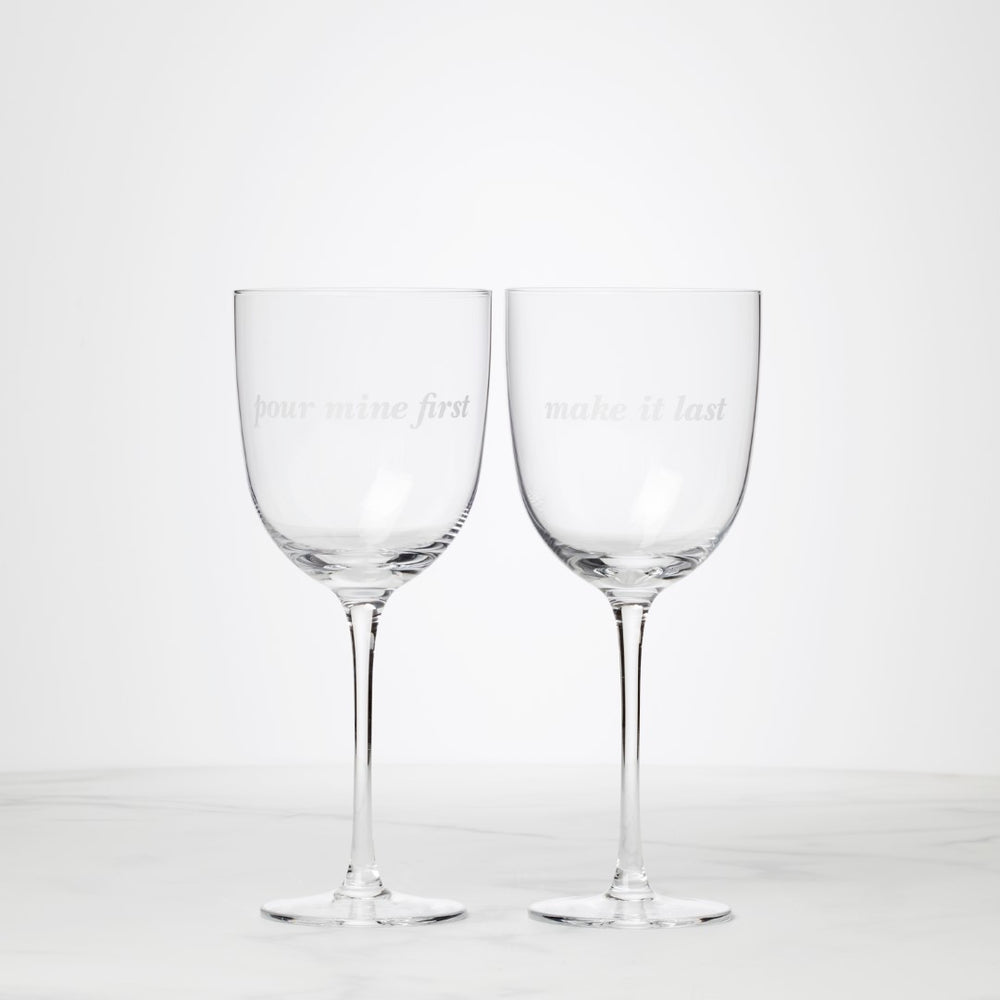 Lenox Kate Spade Pour Mine & Make It Last Wine Glasses, Set of 2 Clear, NO COLOR GLASS,CRYSTAL 897457