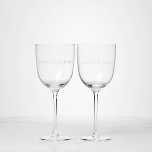 Lenox Kate Spade Pour Mine & Make It Last Wine Glasses, Set of 2 Clear, NO COLOR GLASS,CRYSTAL 897457