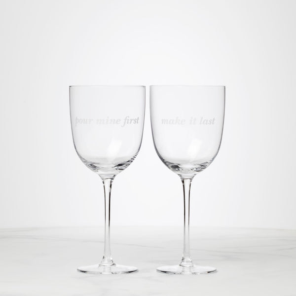 Lenox Kate Spade Pour Mine & Make It Last Wine Glasses, Set of 2 Clear, NO COLOR GLASS,CRYSTAL 897457