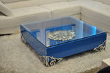 VIG Furniture LS538 Emma Modern White Coffee Table w/ Glass Top VGDVEMMACOFFEE