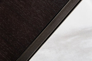 VIG Furniture Peak Black Oak Coffee Table With White Marble-Look Top, Rose Gold Drawer & Glam Accents — 35" Sq VGHB350E