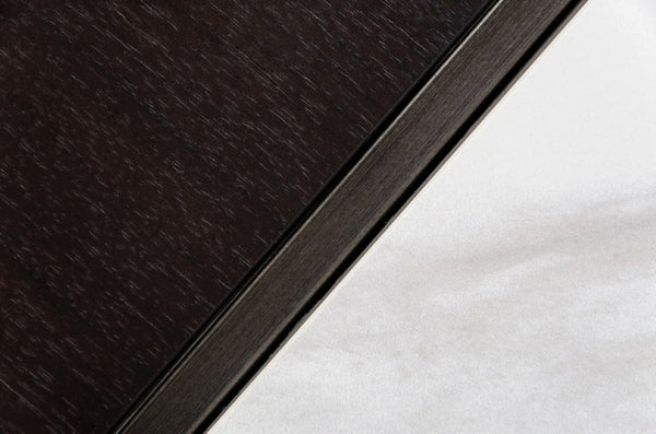 VIG Furniture Peak Black Oak Coffee Table With White Marble-Look Top, Rose Gold Drawer & Glam Accents — 35" Sq VGHB350E