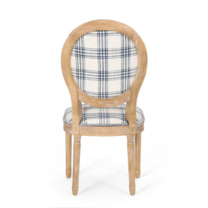 English Elm Christopher Knight Home® - Kd Upholstered Dining Chairs - Elegant French Country Design With Round Backrest & Fluted Legs 60352.00DBLUPLD