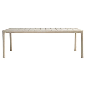 Bernhardt Bernhardt Siesta Key Carbonized Teak 88" Outdoor Dining Table Sea Oat Finish Slatted Classic Elegance X06222