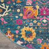 Nourison Passion PSN01 Machine Made Power-loomed No Border Indoor Only Bohemian Transitional Rug Denim, Denim 100% Polypropylene 99446769886