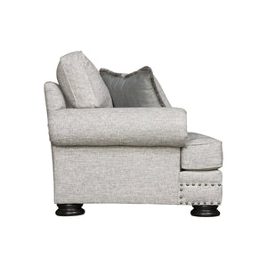 Bernhardt Bernhardt Foster Loveseat — Traditional Rolled Arms, Nailhead Trim, Plush Cushions, 4 Pillows, Made-To-Order B5175A