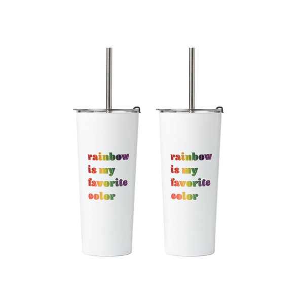 Lenox Cambridge 24 Oz My Favorite Rainbow Tumblers, White, Set of 2 NO COLOR METAL EPRD70CB2DS