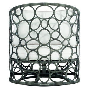 Bernhardt Bernhardt Bali Outdoor Swivel Chair — All-Weather Wicker Peppercorn, Concealed 360° Swivel, Plush Cushions - Made to Order OP212SC