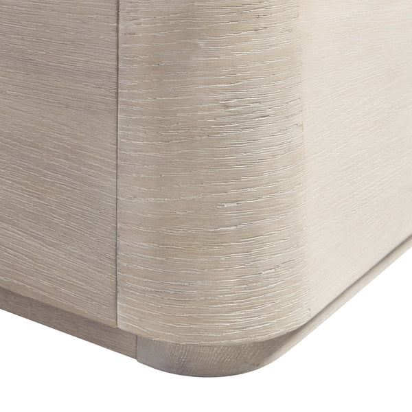 Bernhardt Bernhardt Lucerne Wire-brushed Oak Panel Bed Upholstered Headboard Alba Finish California King K2322