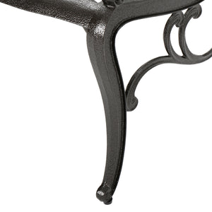 English Elm Phoenix Cast Aluminum Outdoor Dining Arm Chairs Ornate Lattice Scroll Garden Set Bronze 54589.00BZE