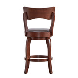 Homelegance By Top-Line Beckham Swivel 24-inch Brown Counter Height Barstool Brown Rubberwood