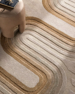 Surya Fuji Collection Hand Tufted Wool Viscose Area Rug for Mid Century Modern Living Rooms 10' x 14' Rectangle FJJ2300-1014