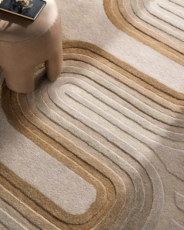 Surya Fuji Collection Hand Tufted Wool Viscose Area Rug for Mid Century Modern Living Rooms 10' x 14' Rectangle FJJ2300-1014