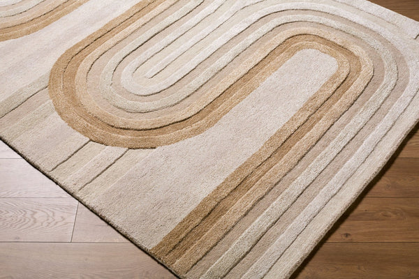 Surya Fuji Collection Hand Tufted Wool Viscose Area Rug for Mid Century Modern Living Rooms 10' x 14' Rectangle FJJ2300-1014