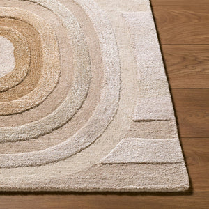 Surya Fuji Collection Hand Tufted Wool Viscose Area Rug for Mid Century Modern Living Rooms 10' x 14' Rectangle FJJ2300-1014