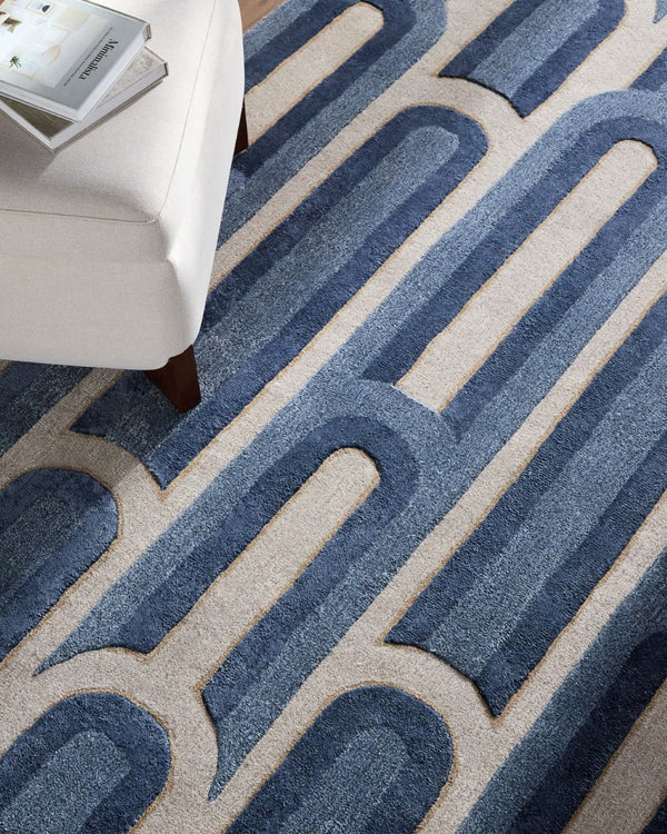 Surya Fuji Hand Tufted Wool Viscose Area Rug Mid Century Modern Living Room Accent 8' x 10' Rectangle FJJ2301-810