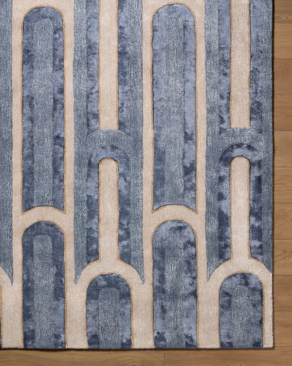 Surya Fuji Hand Tufted Wool Viscose Area Rug Mid Century Modern Living Room Accent 8' x 10' Rectangle FJJ2301-810