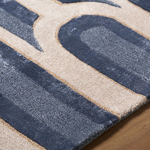 Surya Fuji Hand Tufted Wool Viscose Area Rug Mid Century Modern Living Room Accent 2' x 3' Rectangle FJJ2301-23