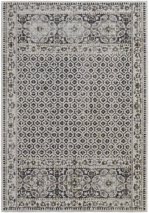 Feizy Rugs Kano Elegant Distressed Geometric Rug - Durable, Stain & Fade Resistant For Modern Home Décor Ivory,Taupe,Gray Polypropylene,Polyester 8643874fgryivyf05