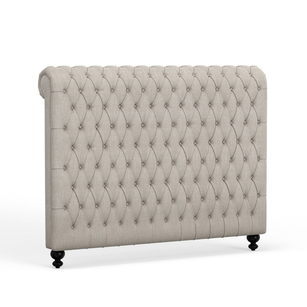 Parker House Parker Living Sleep Jackie - Luxurious Chesterfield Queen Headboard With Timeless Elegance Beige 60% Polyester,40% Linen (Sw) Bjac#9010fb-crp