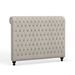 Parker House Parker Living Sleep Jackie - Luxurious Chesterfield Queen Headboard With Timeless Elegance Beige 60% Polyester,40% Linen (Sw) Bjac#8000hb-crp