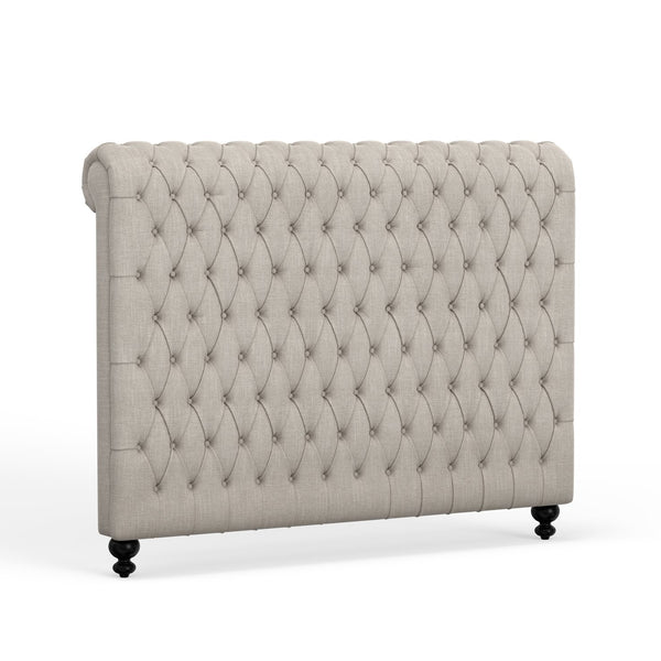 Parker House Parker Living Sleep Jackie - Luxurious Chesterfield Queen Headboard With Timeless Elegance Beige 60% Polyester,40% Linen (Sw) Bjac#8000hb-crp