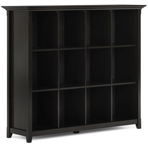 English Elm Amherst 12-Cube Storage Bookcase - Stylish Hickory Brown Solid Wood Organizer For Any Room B136P158349