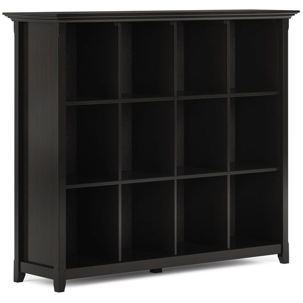 English Elm Amherst 12-Cube Storage Bookcase - Stylish Hickory Brown Solid Wood Organizer For Any Room B136P158349