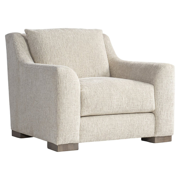 Bernhardt Bernhardt Gabi Fabric Chair — Sculptural Curved Lounge With Oversized Arms, Deep Seat & Wood Feet - Made to Order P7082A