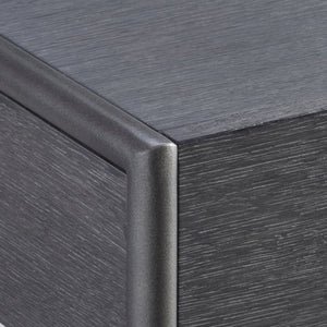 Bernhardt Bernhardt Outline Desk With Wire-Brushed Oak Kohl Top, Textured Atra Steel Frame, Soft-Close Drawer 360510