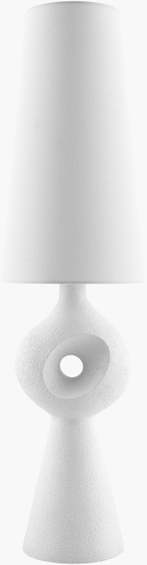 Livabliss Firkel Resin Table Lamp with Linen Shade Warm Ambient Glow for Bedside Reading Nooks FKE-001