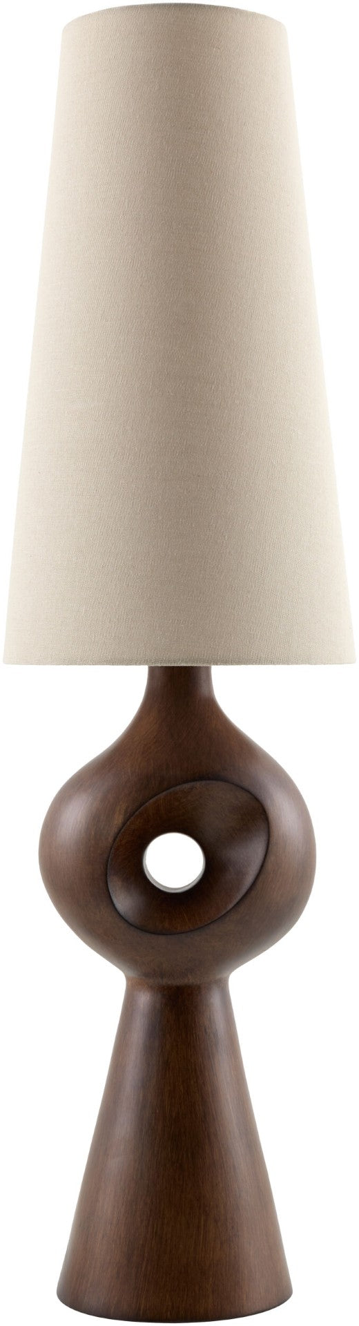 Livabliss Firkel Resin Table Lamp with Linen Shade Warm Diffused Glow for Bedroom Nightstand FKE-002