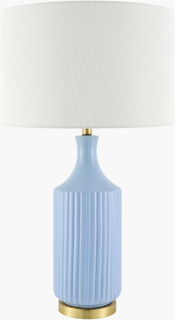 Livabliss Filaki Ceramic Table Lamp with Linen Shade for Warm Ambient Living Room Glow FKI-006
