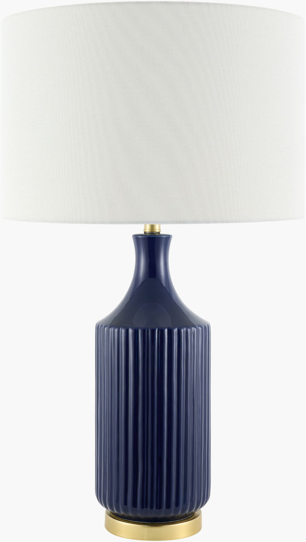 Livabliss Filaki Ceramic Body Table Lamp with Linen Shade for Warm Ambient Bedroom Glow FKI-009
