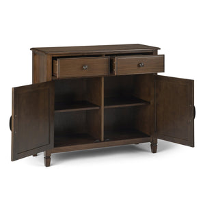 English Elm Connaught Solid Wood Entryway Storage Cabinet - Rustic Brown Charm For Stylish Home Organization B136P158529