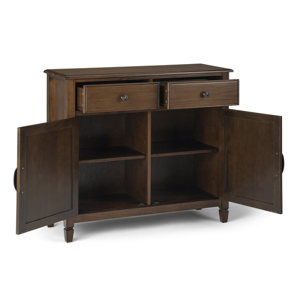 English Elm Connaught Solid Wood Entryway Storage Cabinet - Rustic Brown Charm For Stylish Home Organization B136P158529