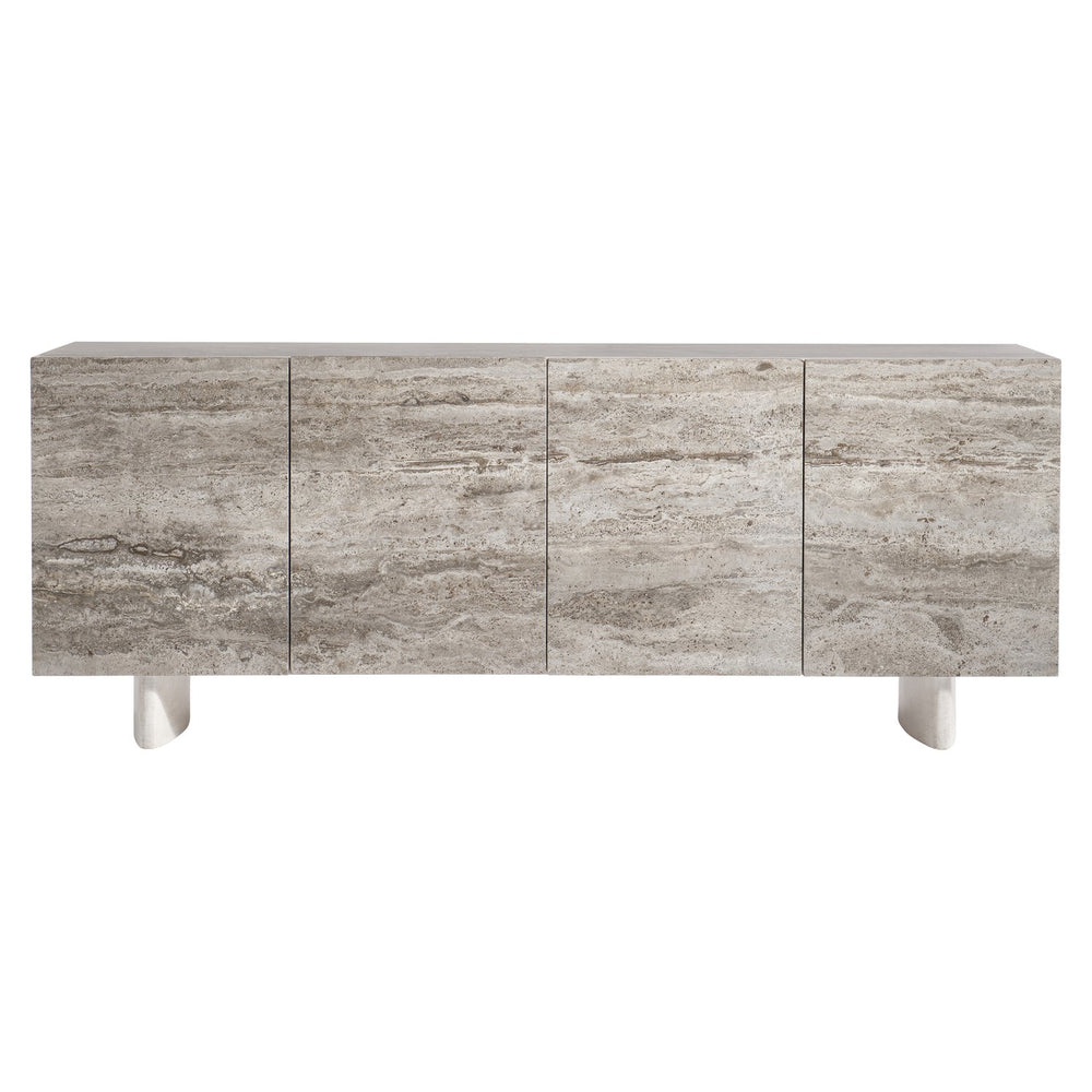 Bernhardt Bernhardt Sereno Walnut Entertainment Credenza With Faux-Stone Base, Soft-Close Doors & Cable Management 329870