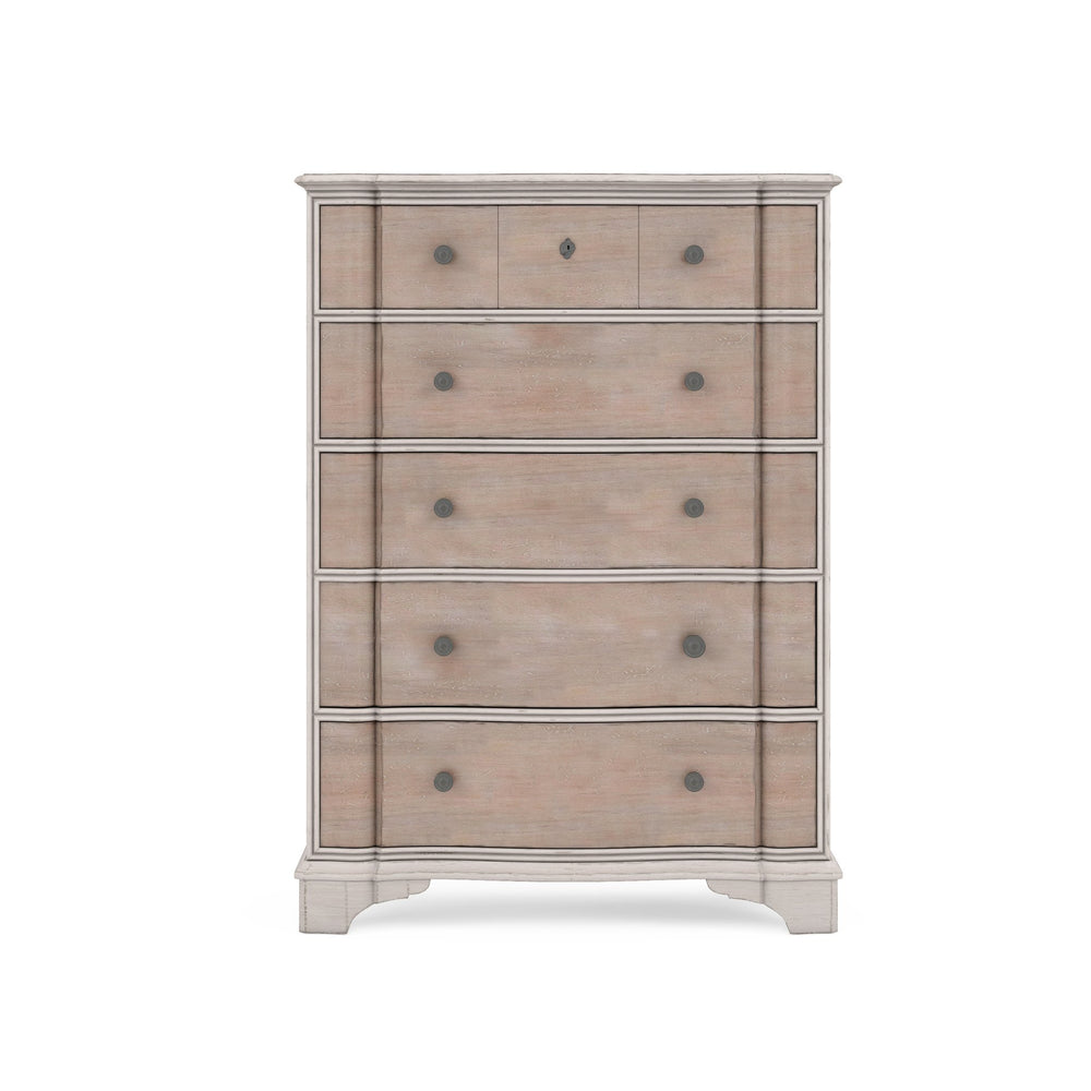 A.R.T. Furniture Alcove Drawer Chest: Elegant Storage Solution With Five Drawers, Cedar Lining, And Vintage Charm Light Brown, White Acacia Solids,Maple Veneers,Metal 321150-2801