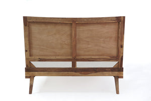 Porter Designs Porter Fusion Solid Sheesham Wood King Bed - Mid-century Modern Design In Light Brown Finish Light Brown Wood 04-117-04b-6750-kit