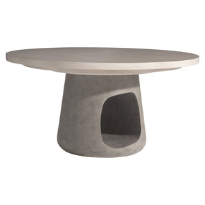 Bernhardt Bernhardt Sereno Round Dining Table With Walnut Lutra Top & Sasso Teardrop Base, 60" Expandable K1944