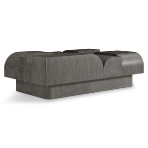 Bernhardt Bernhardt Basi Multilevel Mahogany Cocktail Table With Bracken Finish, Sculptural Plinth Base On Casters 347017