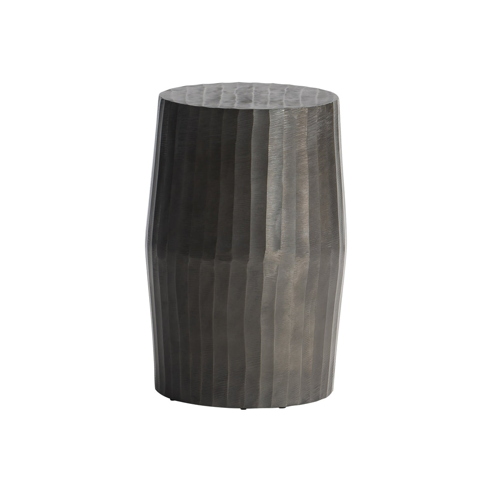 Bernhardt Bernhardt Baja Cast Aluminum Outdoor Accent Table, Black Nickel Wave-Textured 12" Round Side X05156