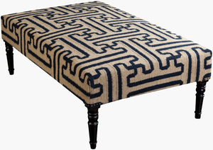 Livabliss Archive Hand-woven Wool Ottoman Solid Wood Frame Oversized Living Room Footrest FL1011-523218