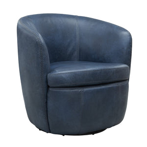 Parker House Parker Living Barolo - Vintage Navy Swivel Club Chair Vintage Navy Genuine Leather SBAR#912S-VGNV