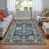Feizy Rugs Fillmore Wool Hand Knotted Classic Rug Blue/Gray 3' x 5'
