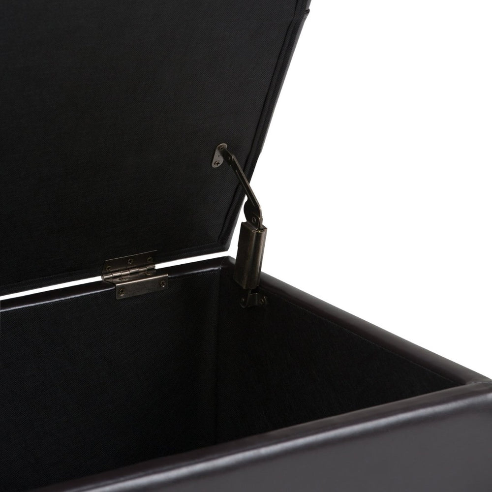 English Elm Sienna Storage Ottoman Bench In Tanners Brown - Stylish, Versatile, And Child-Safe Seating Solution B136P159111-GIGA