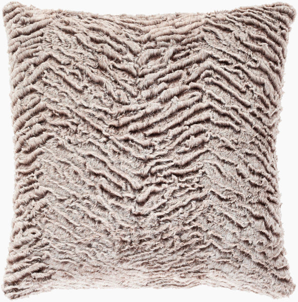 Surya Felina Glam Modern Accent Pillow - Luxurious 20" Faux Fur For Stylish Home Decor & Easy Care Light Gray Faux Fur,Polyester Fla003-2020p