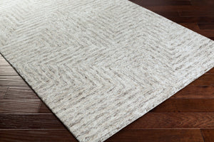 Surya Falcon 2' X 3' Handmade Viscose & Wool Area Rug - Luxurious, Stylish, And Easy To Maintain For Your Home Gray Viscose,Wool Flc8000-23
